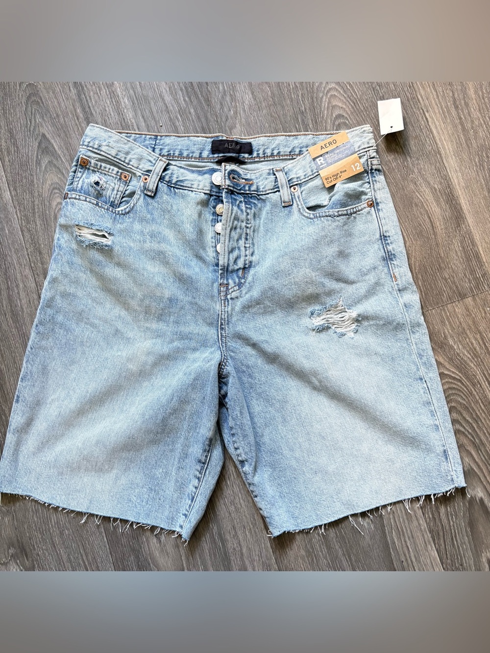 Aero high rise cut off 9” Jean shorts Sz 12 NWT